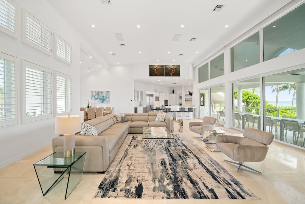 Upscale, modern furnishings throught the home