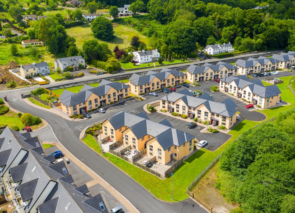 Aerial view of Lakeside Holiday Home in Killaloe County Clare