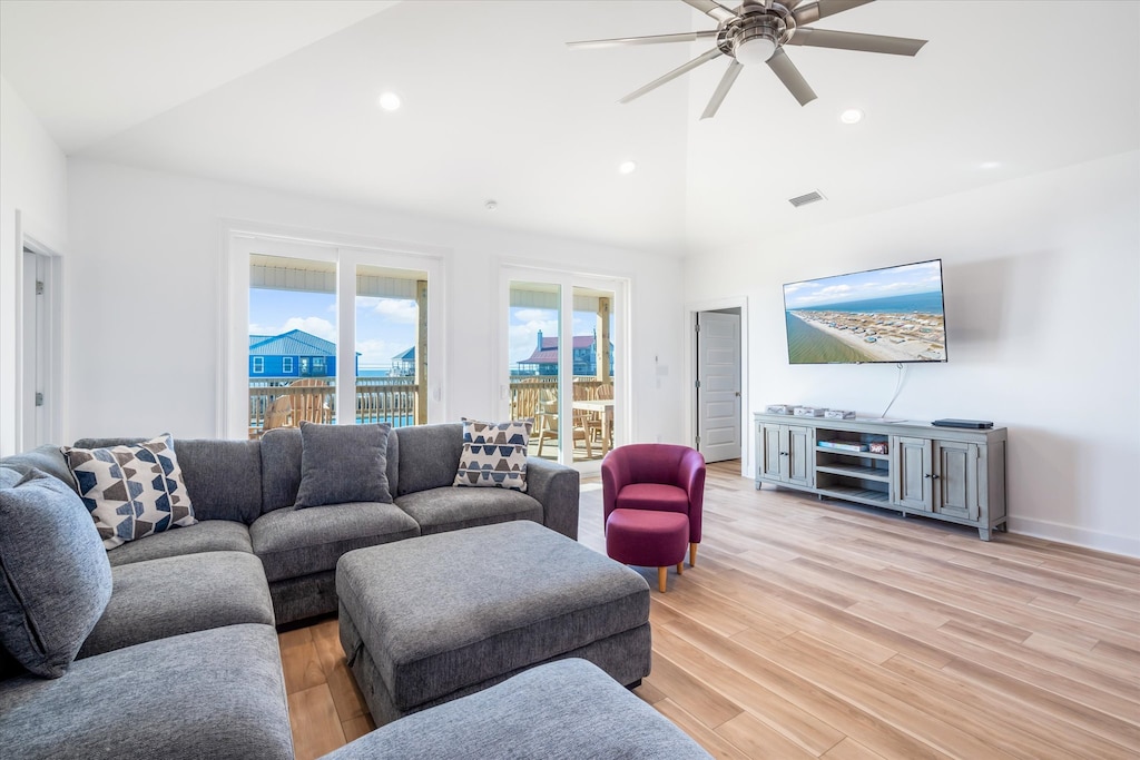 002 Purple Waves Living Room Vacation House