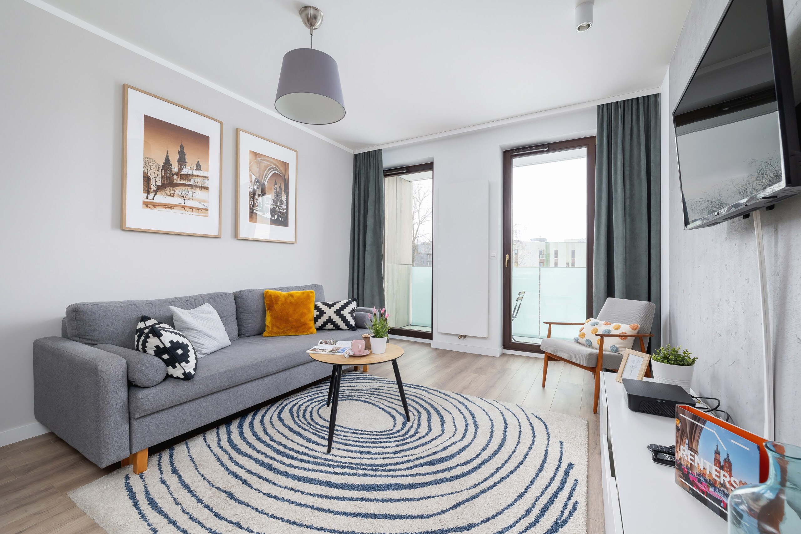 Property Image 1 - Subtle Grey Apartment | Remote Work | Furnished Balcony | Parking | Kraków