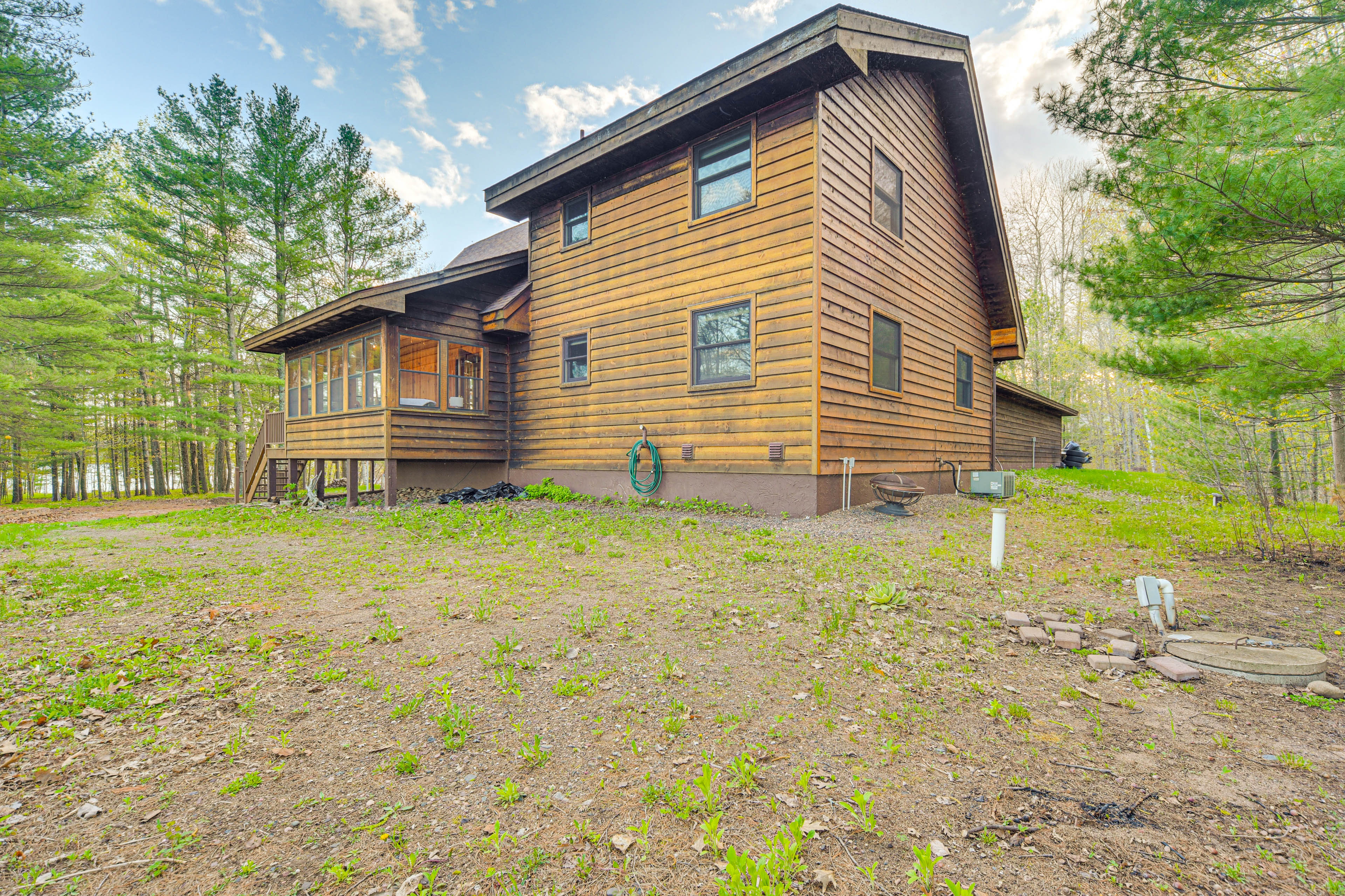 Birch Lake Home on Peninsula: Dock, Deck & Grill!