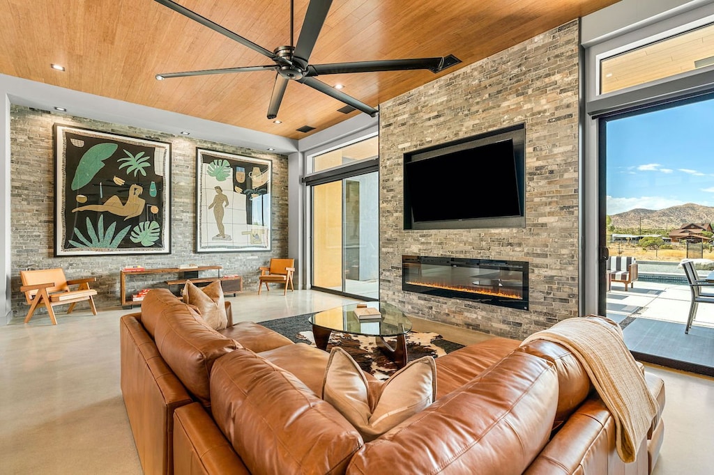 Relax while watching your favorite show or just get cozy by the fireplace