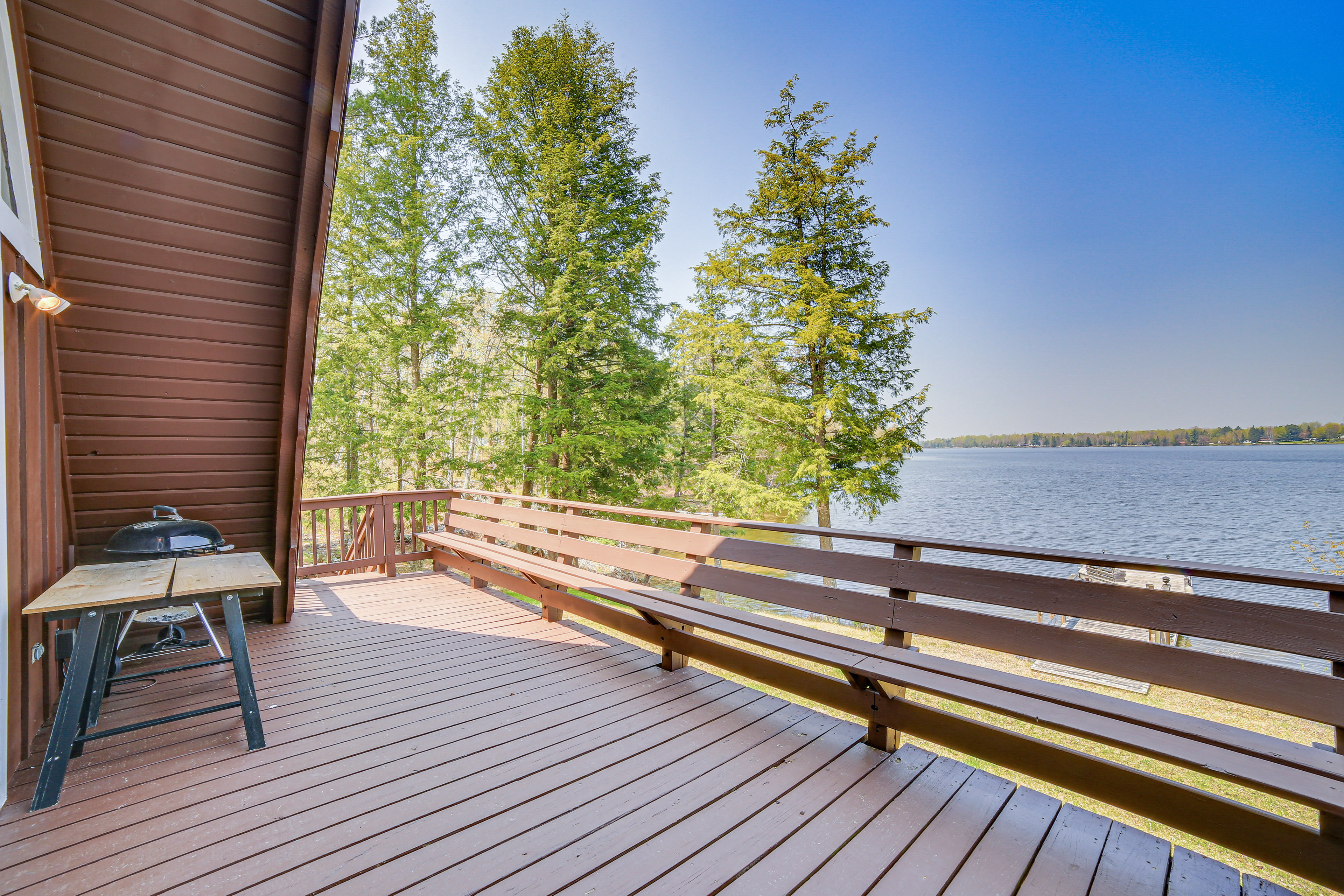 Upper Peninsula Lakefront A-Frame Cabin w/ Dock