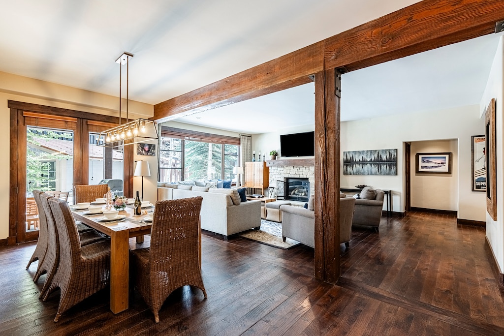 Luxurious hardwood flooring