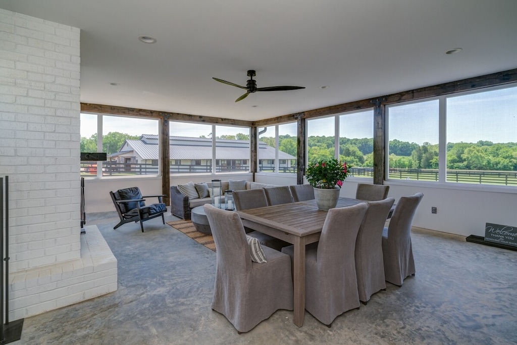 Sunroom serves as 2nd Living & Dining Area