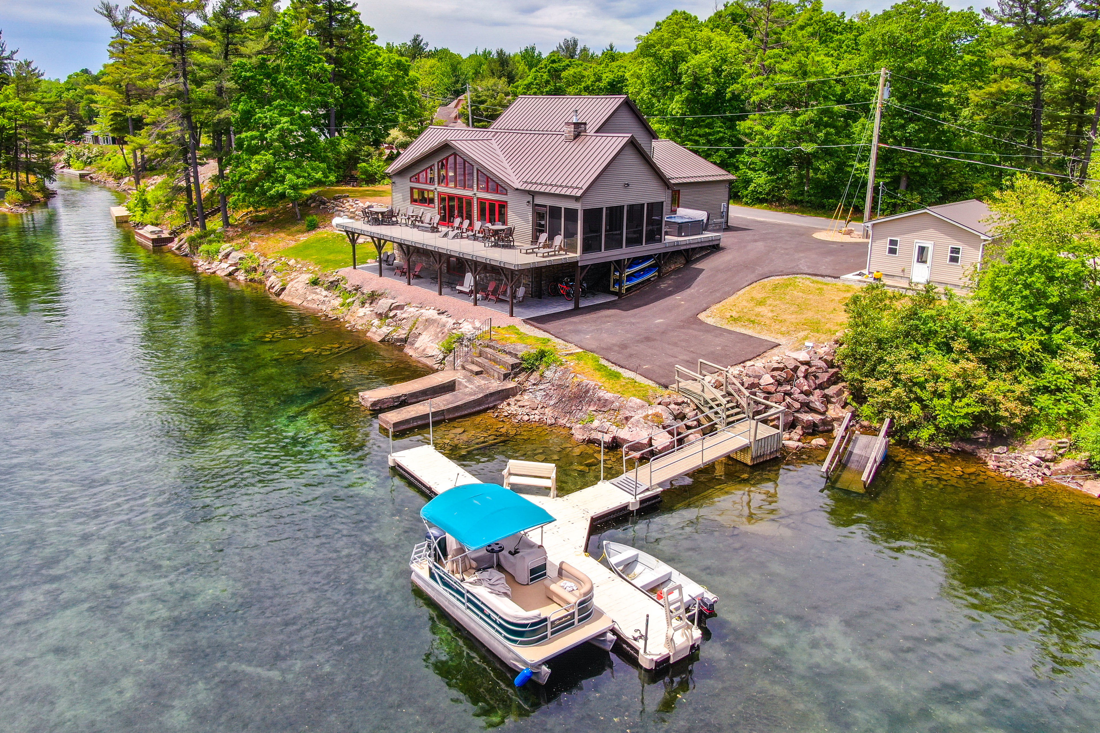 Property Image 2 - Waterfront Wellesley Island Home w/ Dock & Hot Tub