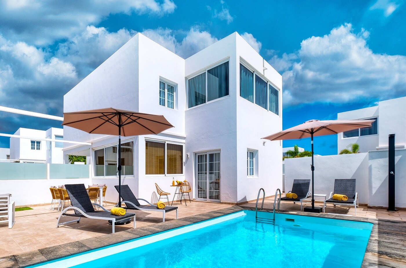 Pool and villa view