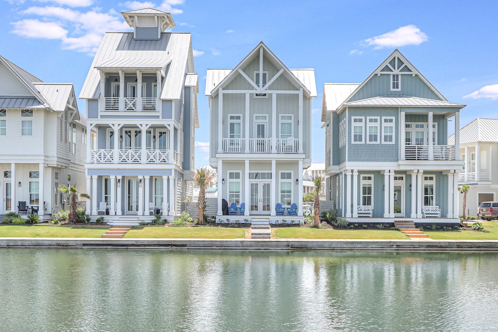 Sunset Cabana Across the Lake. 