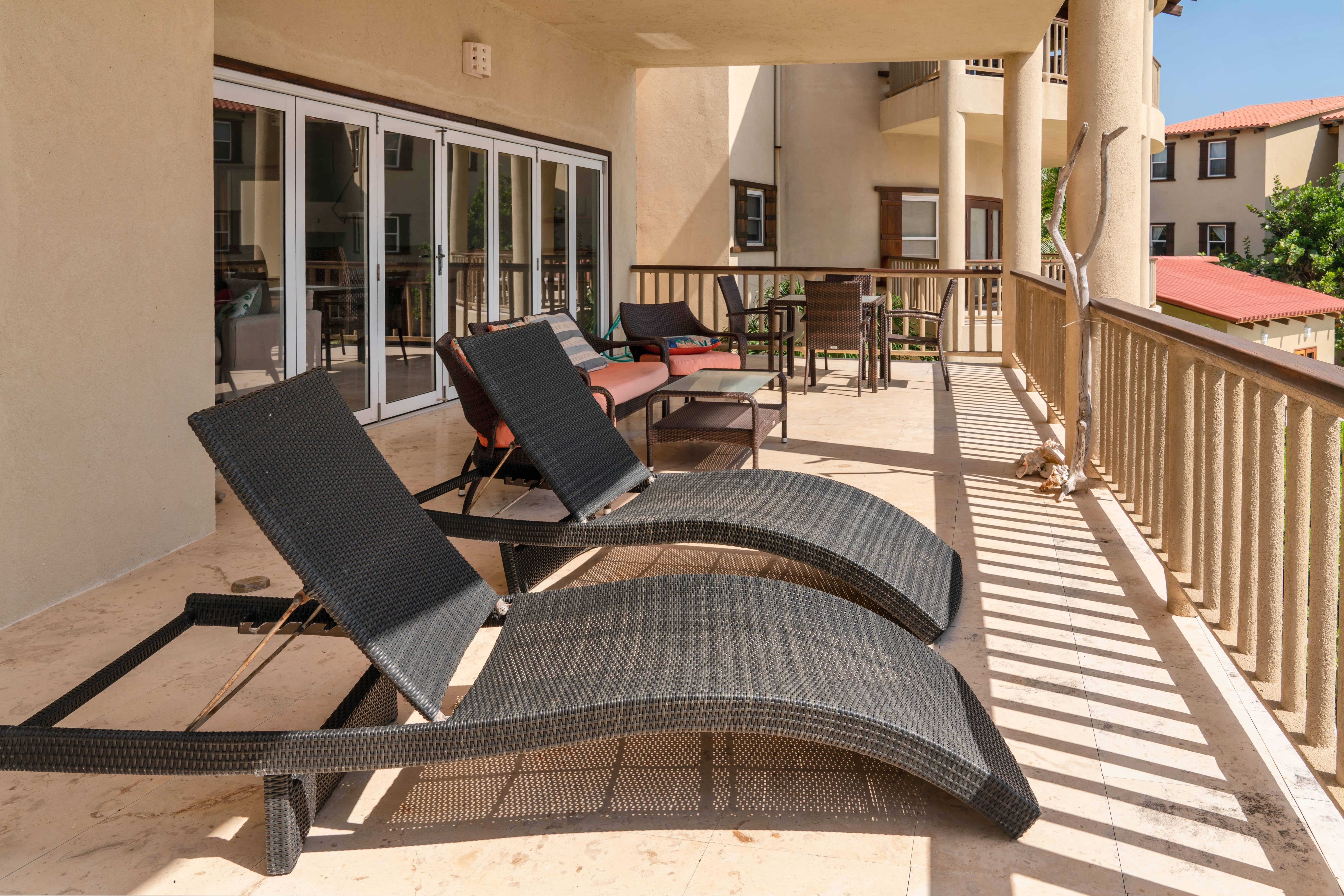 Relax on the private balcony