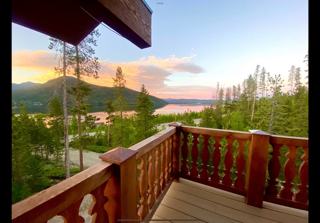 Stunning views from one of the chalet's spacious decks.