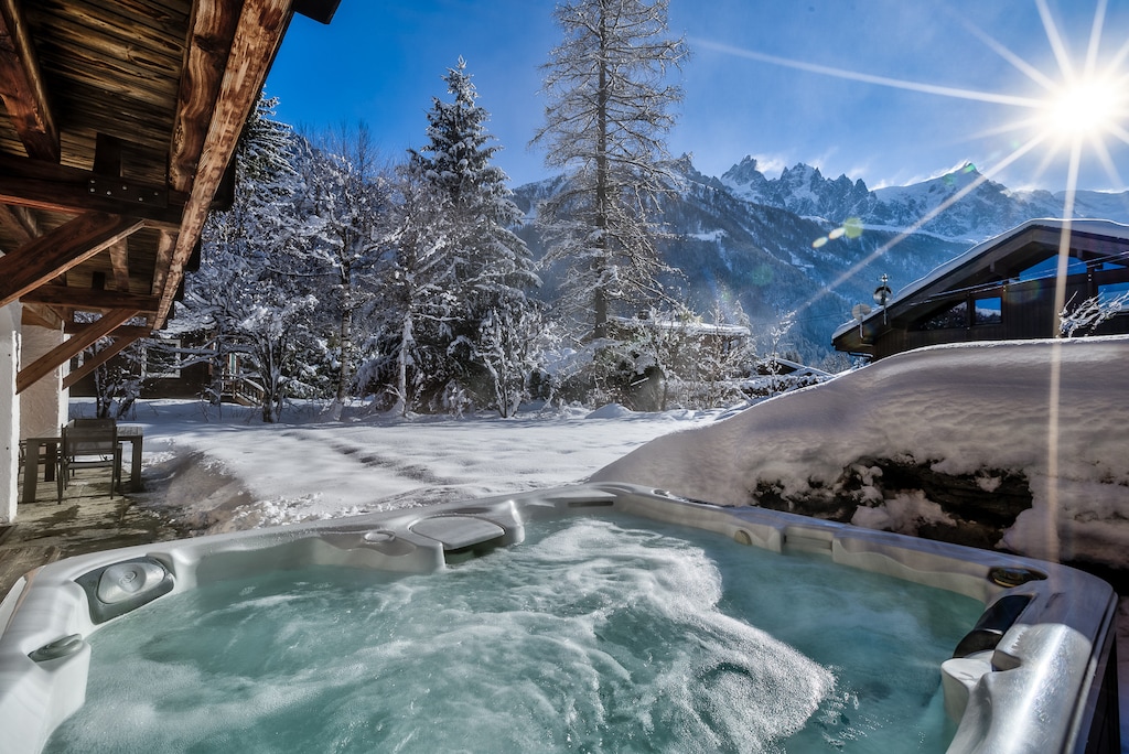 Beautiful mountain views from hot tub
