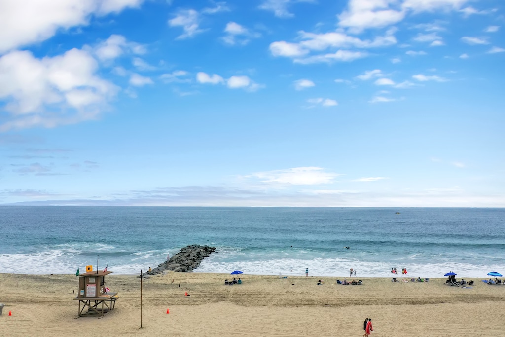 Aerial view of the ocean