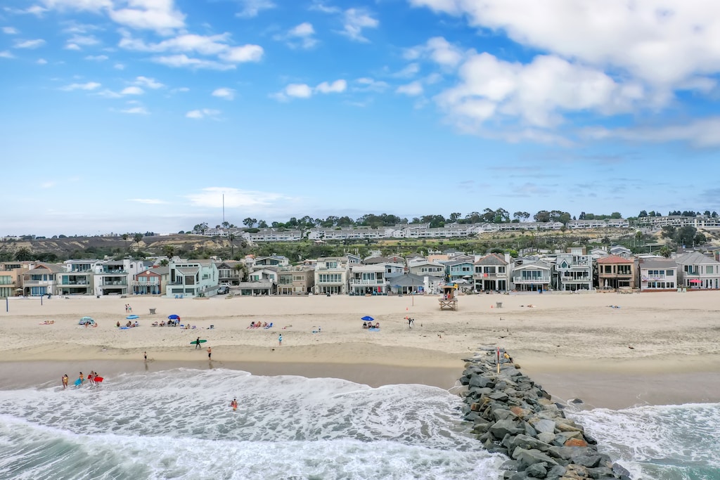 Aerial view from the ocean