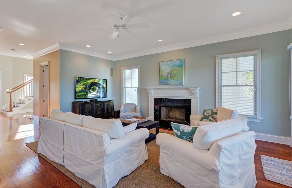 Newly renovated living area.