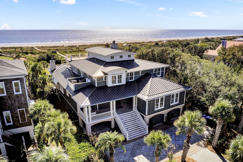 Oceanfront, with private beach access.
