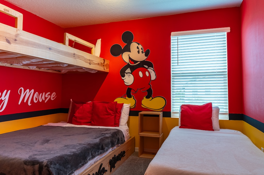 Mickey room 1 double and 3 single