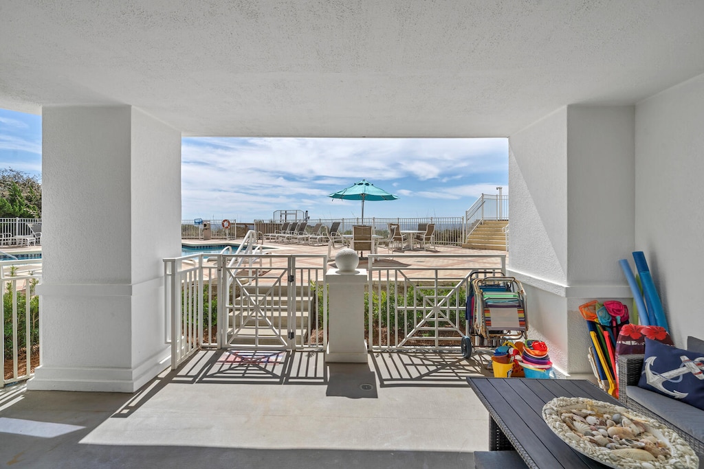 Gulf Front at Blue Mountain Beach Condo patio