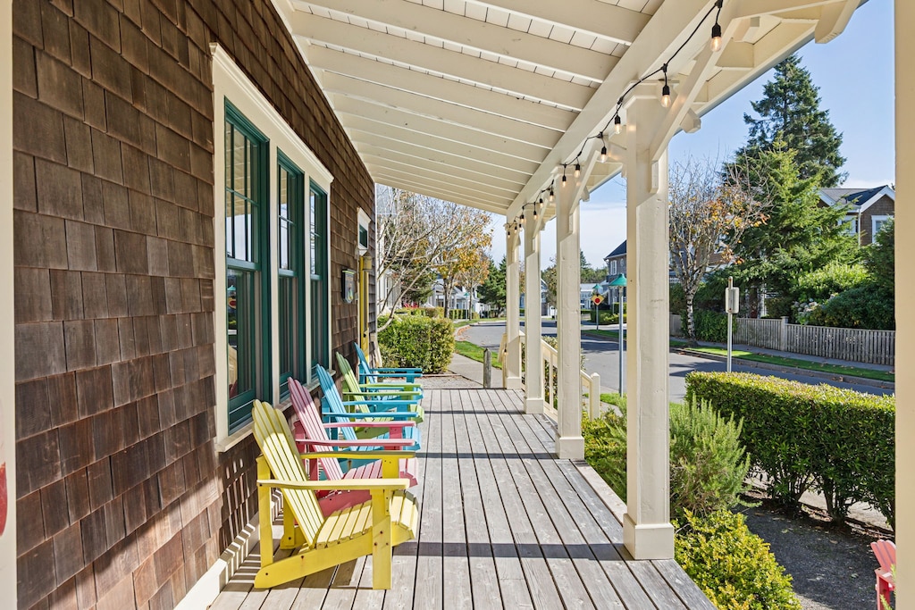 Covered wraparound porch