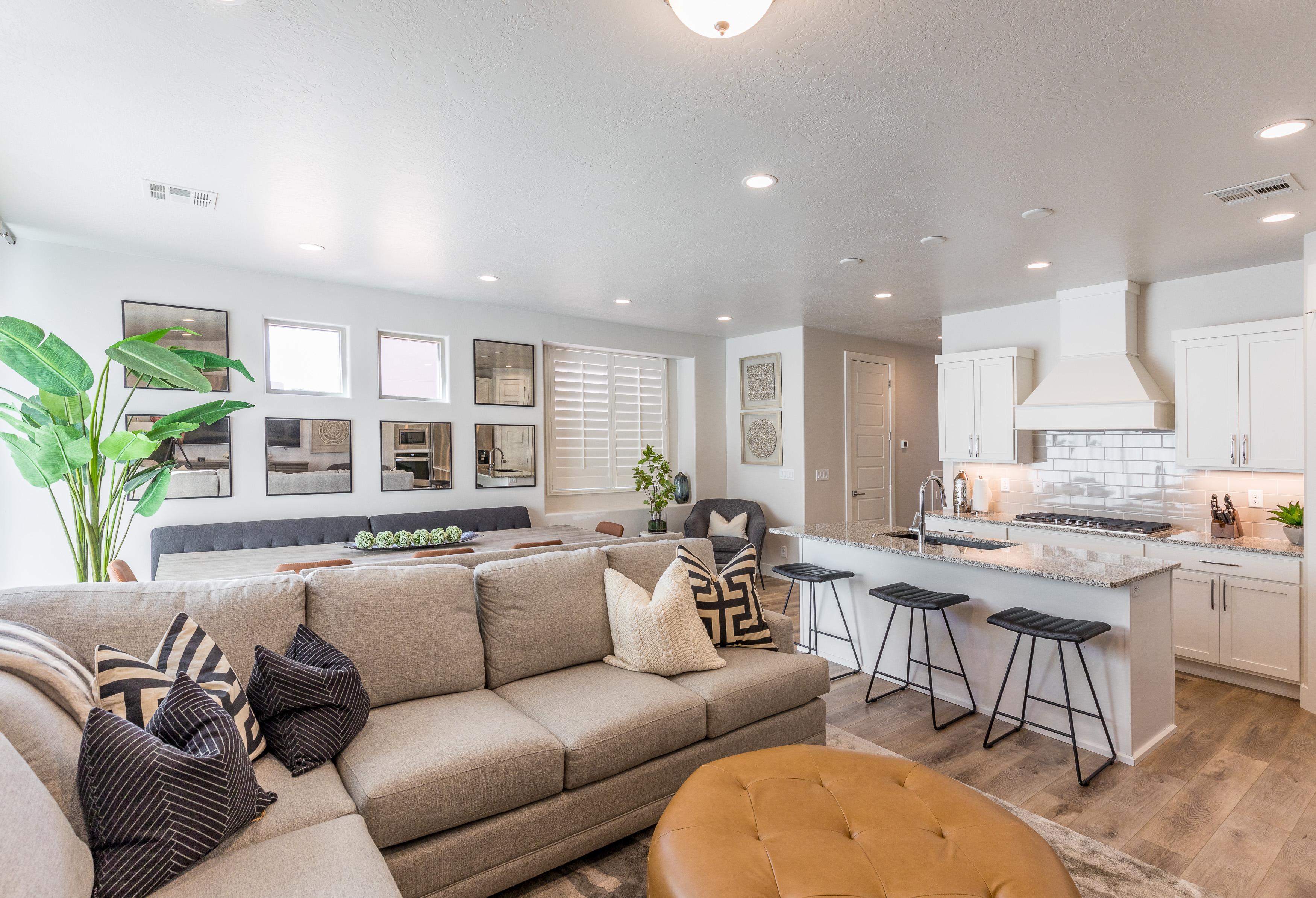 The Living Room is conveniently located adjacent to the Kitchen and Dining Table and is a great place for entertaining guests during downtime.