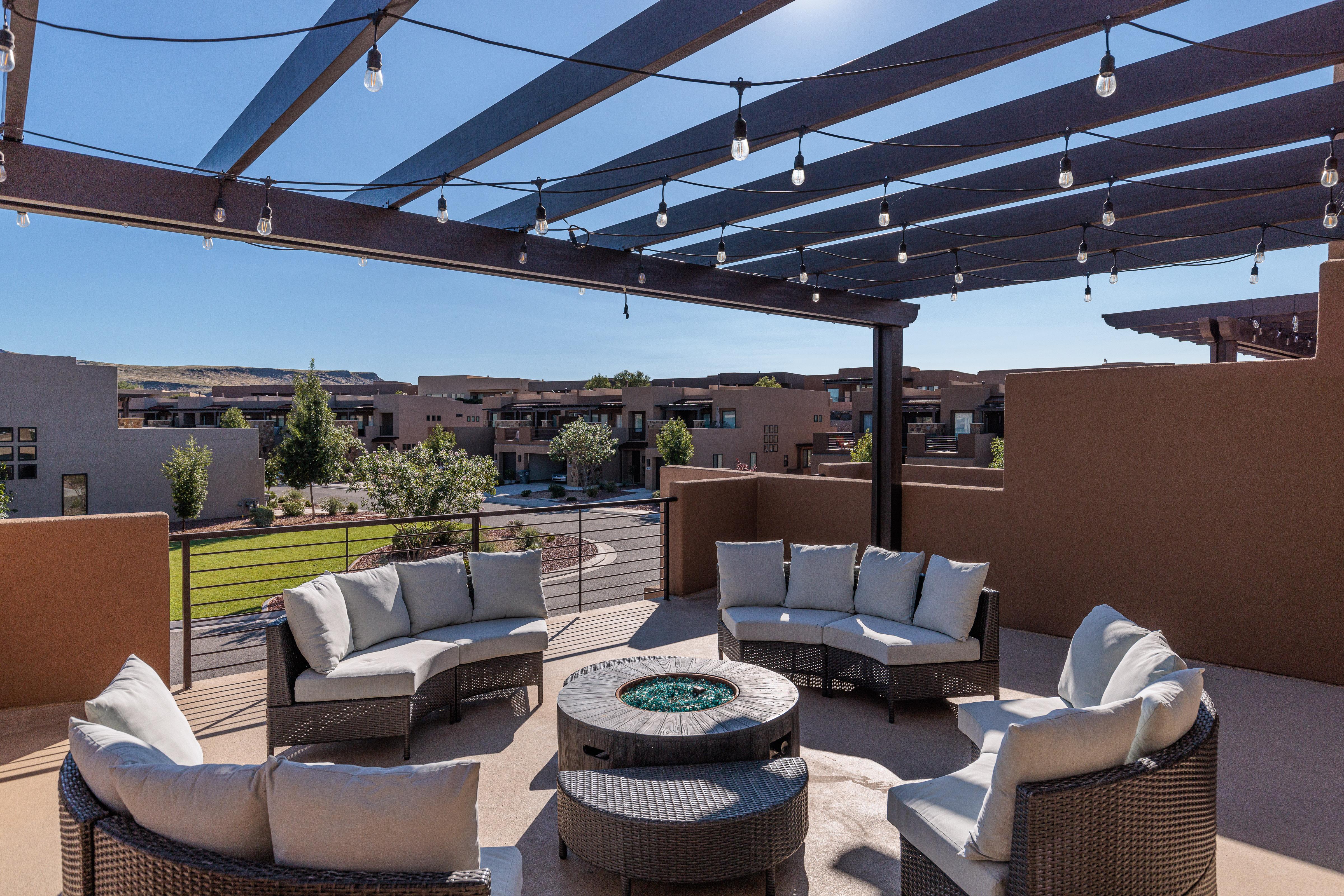 Balcony Patio Seating and Firepit