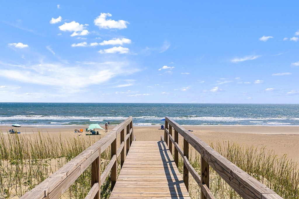 Steps on Private Boardwalk to Beach