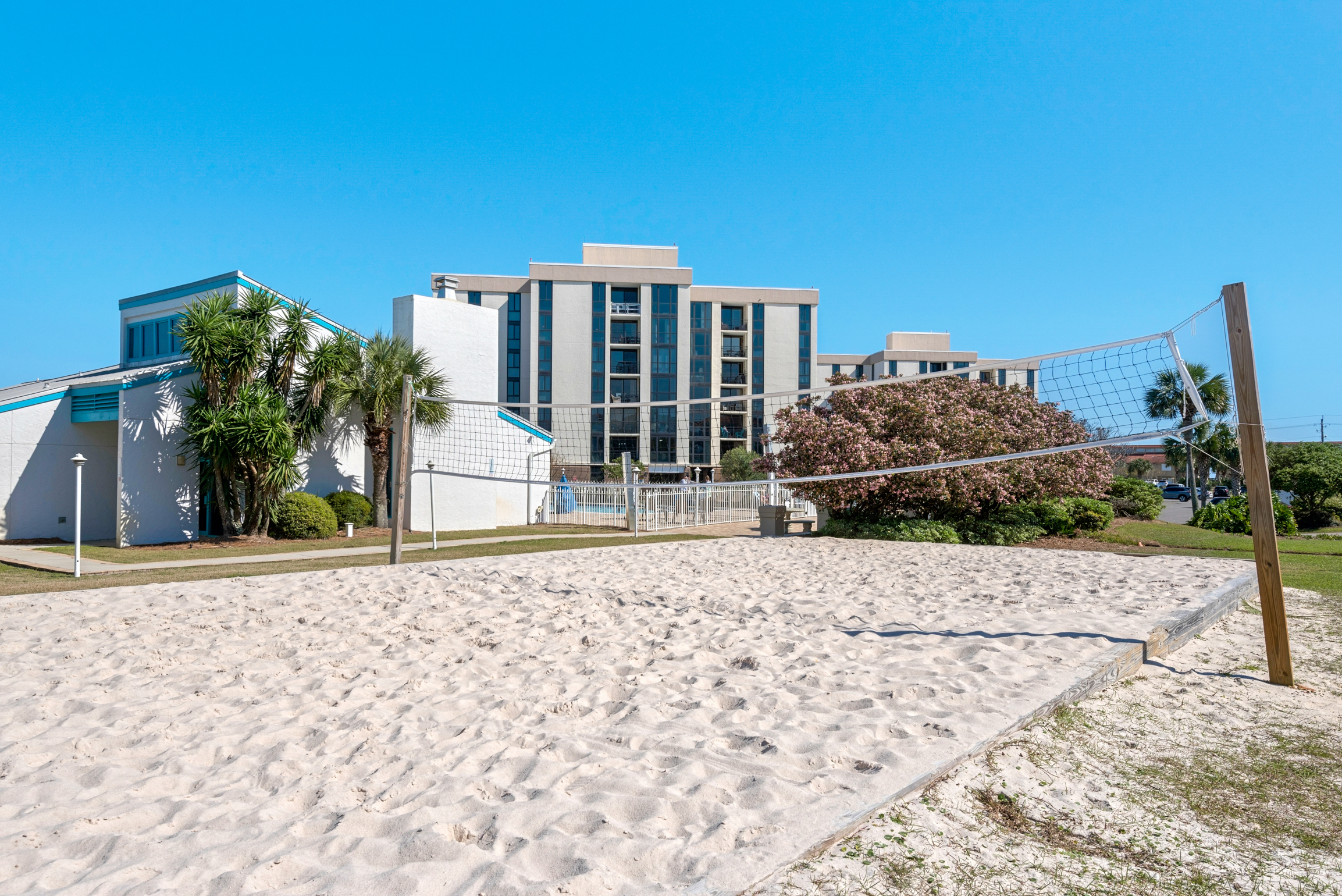 Sand volleyball court