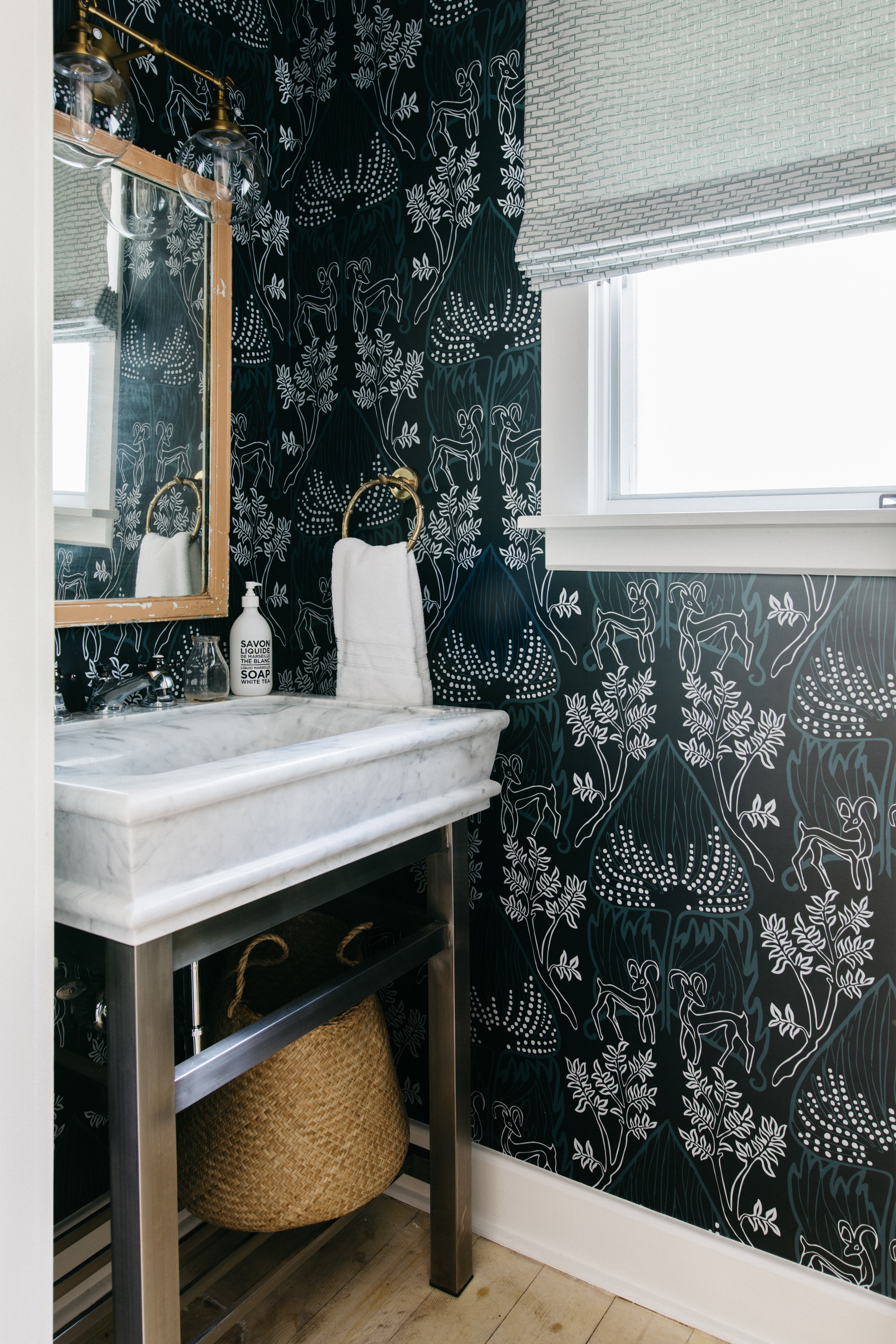 A separate water closet is part of the main bedroom.