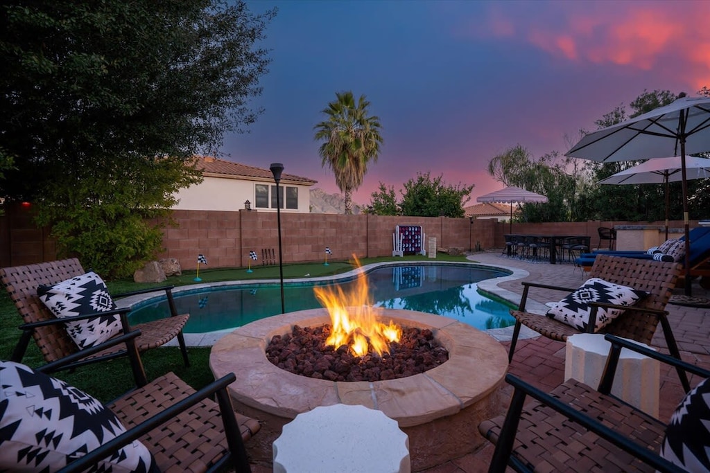 Gather around the fire pit