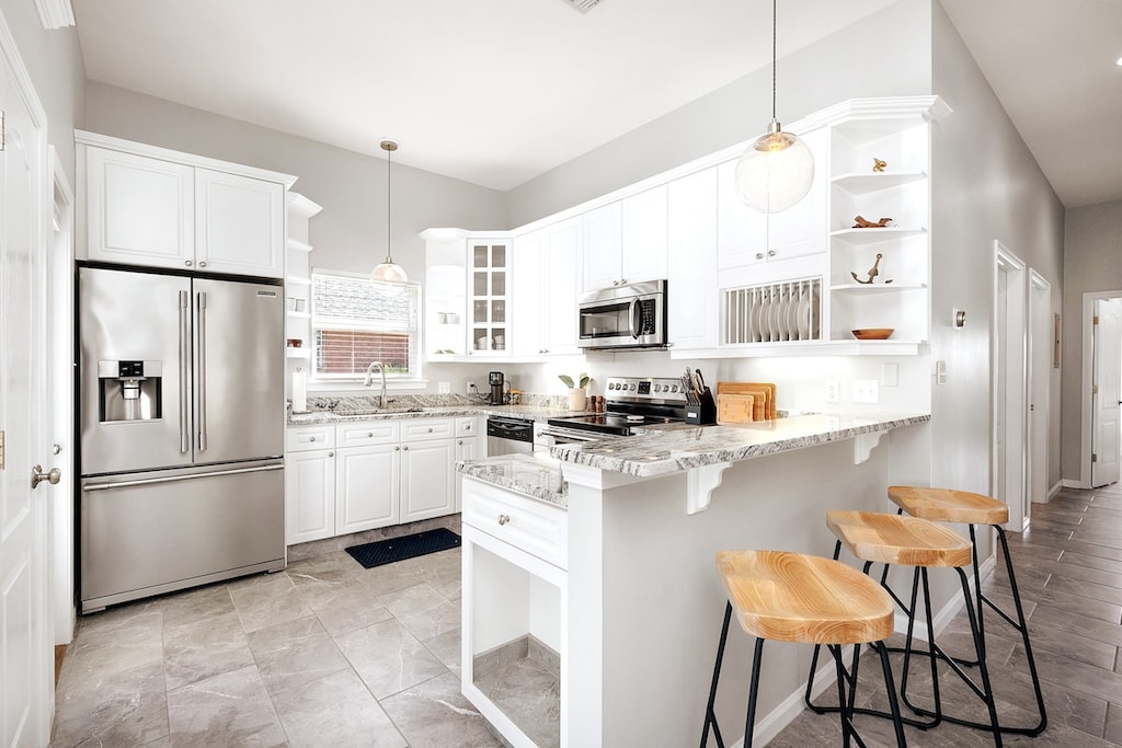 A chef's dream, our fully stocked kitchen