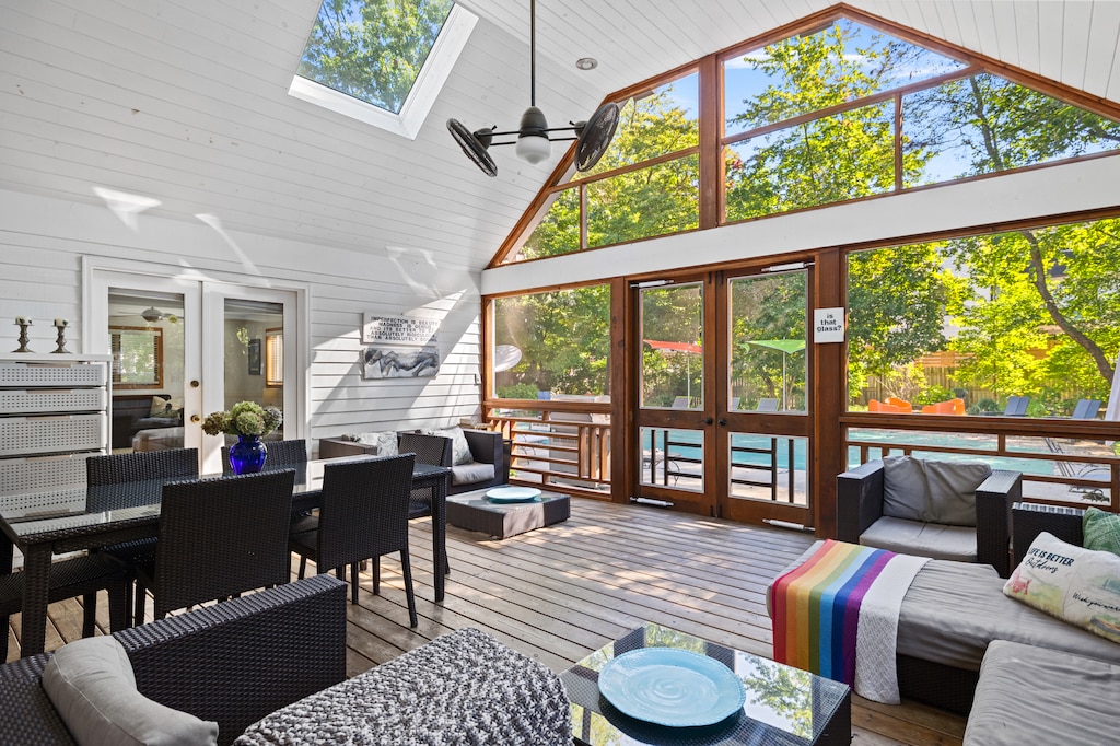 Sunshine and serenity. This sun porch is calling your name!