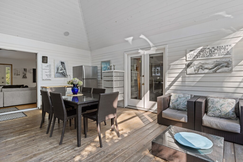 The porch is an extension of your living space, perfect for enjoying meals, games, or just hanging out.