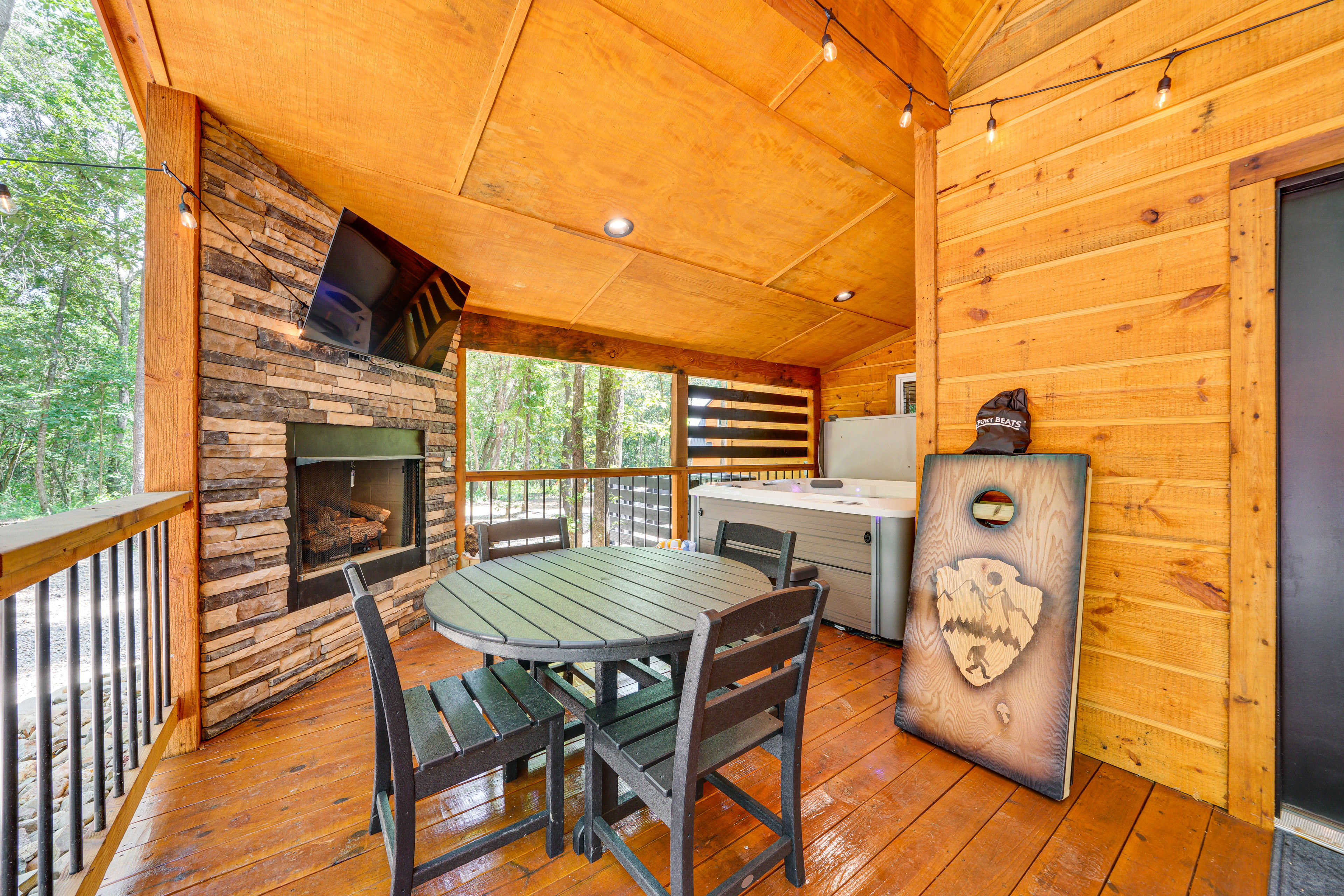 Property Image 2 - Broken Bow Cabin w/ Private Fire Pit & Hot Tub!