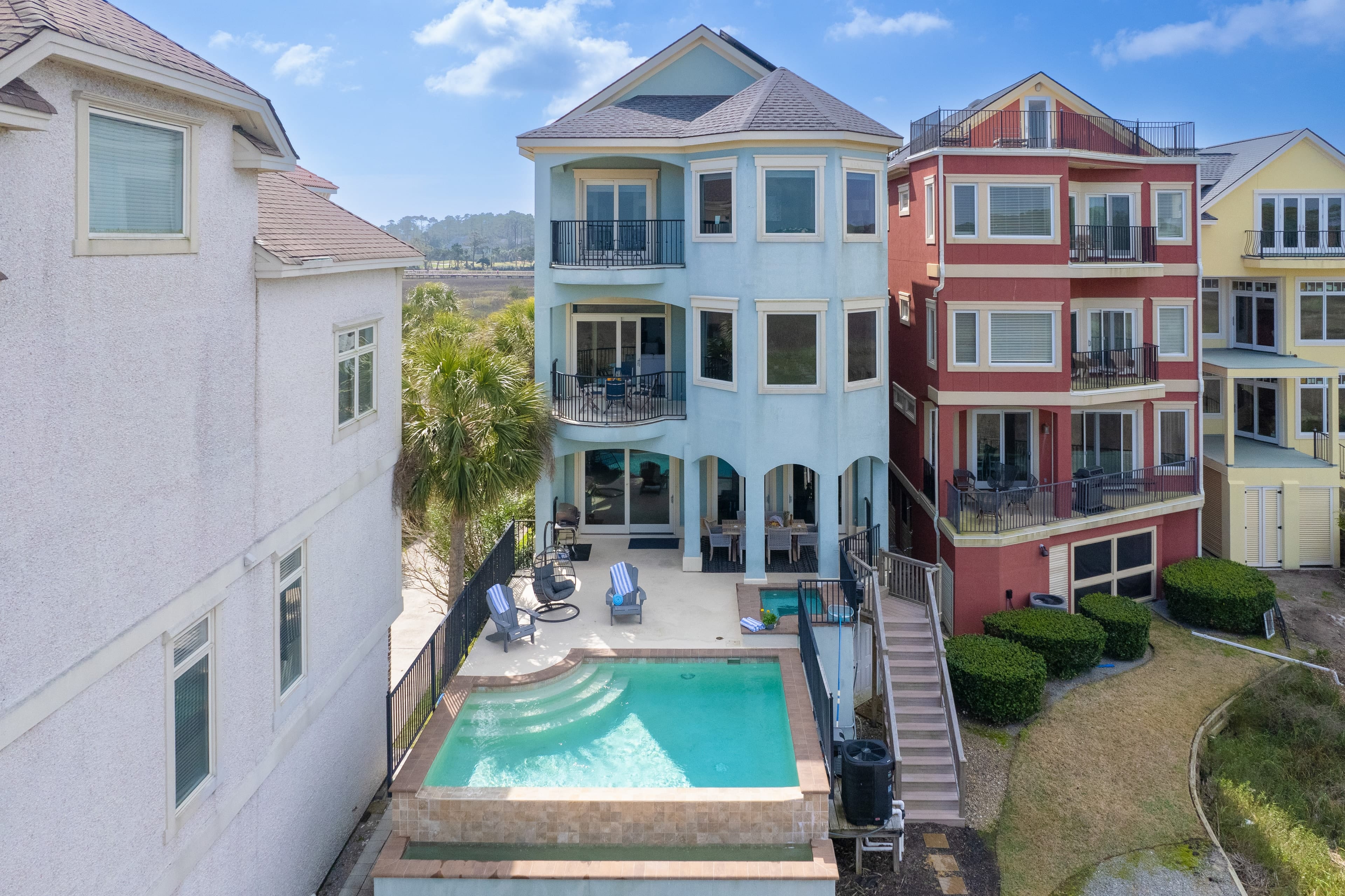 Spacious three-story Hilton Head home designed for groups.