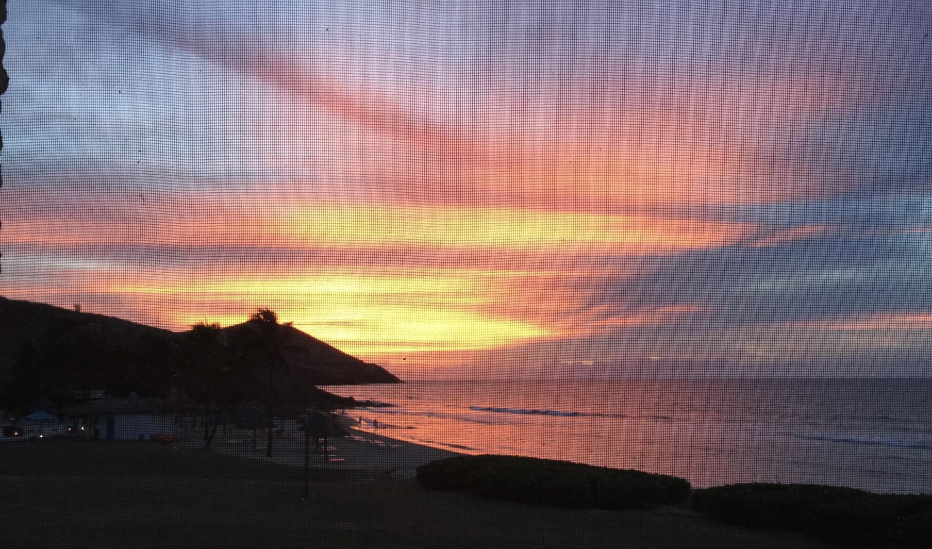 Sunset View from inside Condo