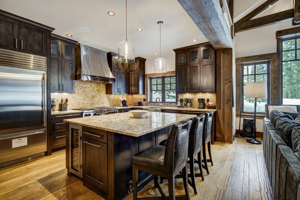 Photo of the kitchen from the dining room