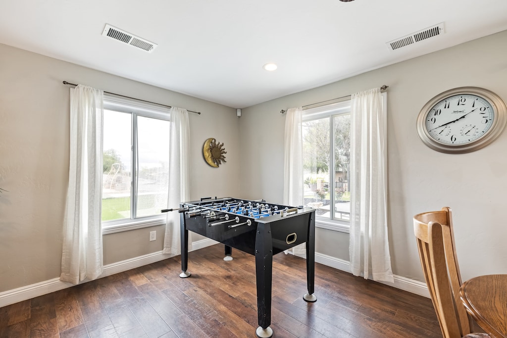 Foosball table for friendly competitions.