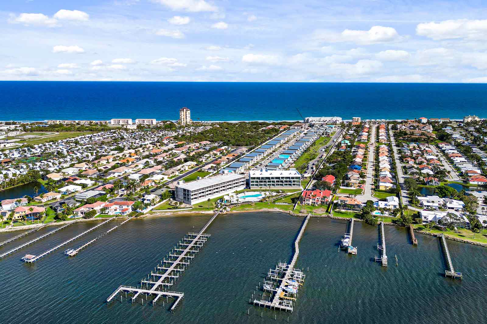 Aerial View of Harbor Island Beach Club Marina