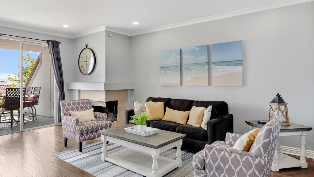 Bright, beachy interior.