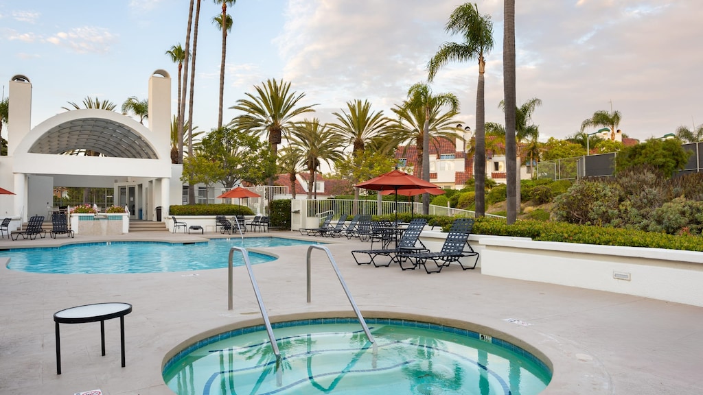 Take a dip in the hot tub.