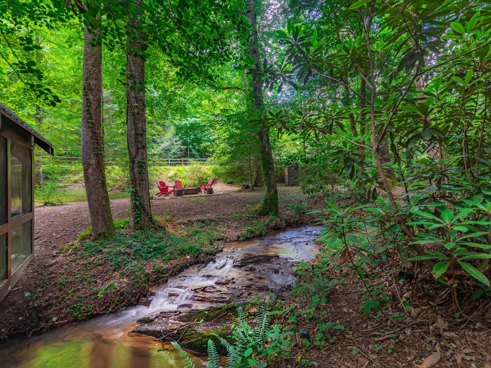 Babbling Brook- brook and the firepit