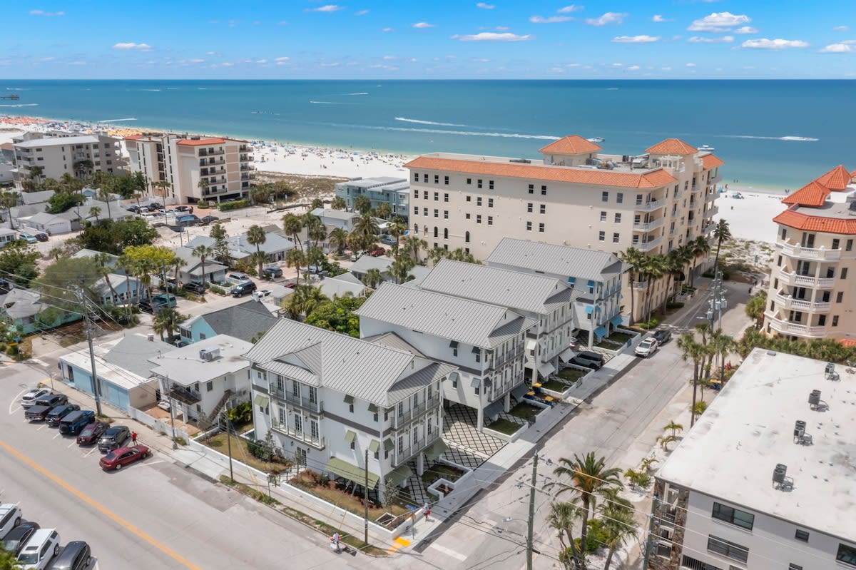 Aerial View of Jade House + Clearwater Beach