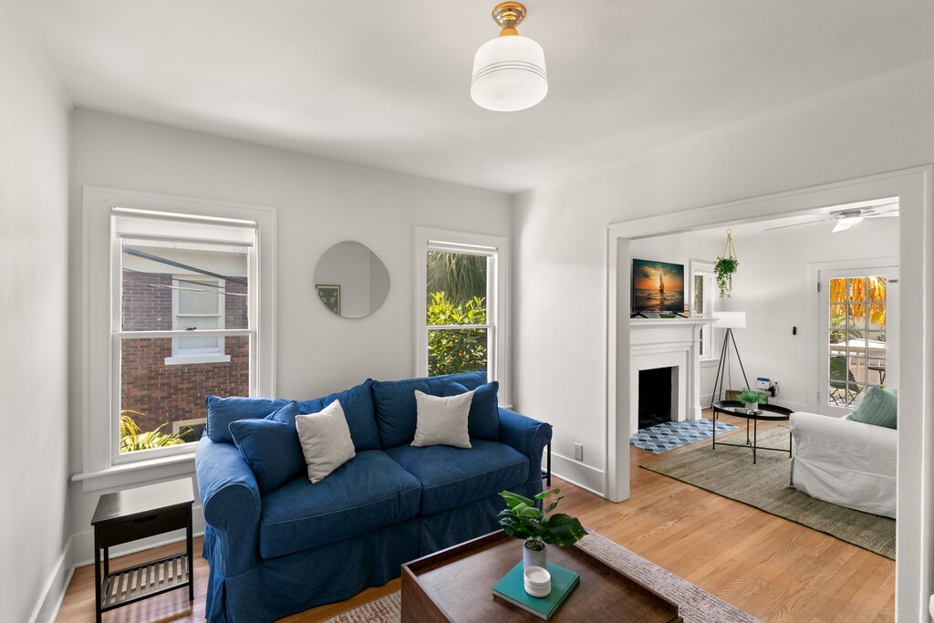 Living Area with Queen Sized Pull-Out Couch