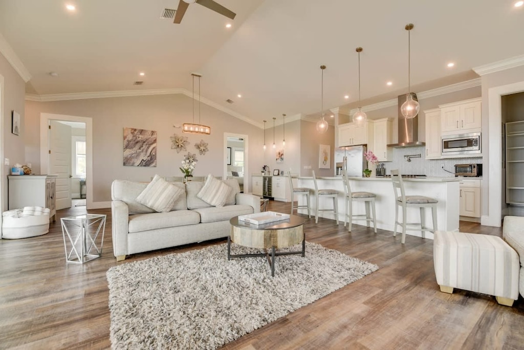 Open-Concept Living Space Flooded with Natural Light