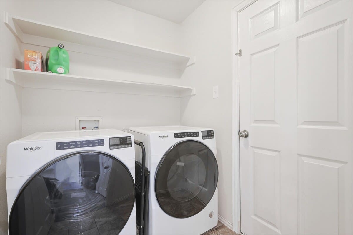 No one’s required to do chores while on vacation but this laundry room is available should you wish to freshen up your clothes.