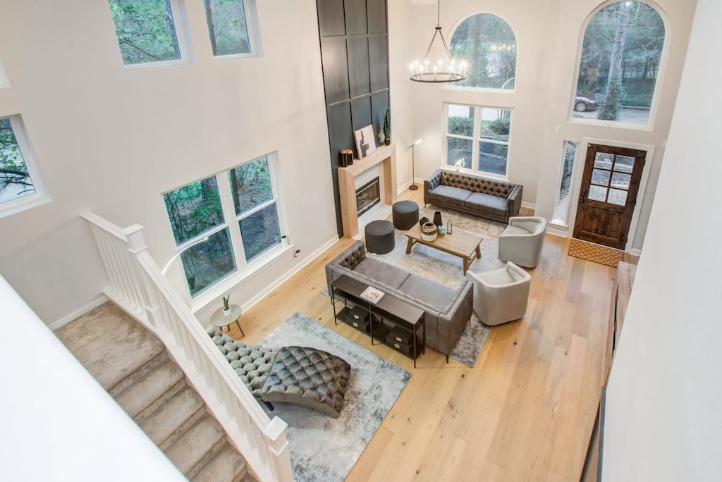 These high ceilings and large windows allow plenty of natural light to filter into the living room and provide you with a sense of openness and ease!