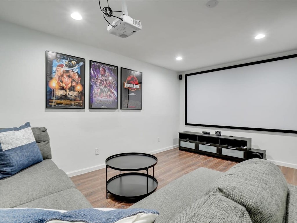 No need to go out for a movie night; we’ve brought the movie night to you in this one-of-a-kind cinema room!