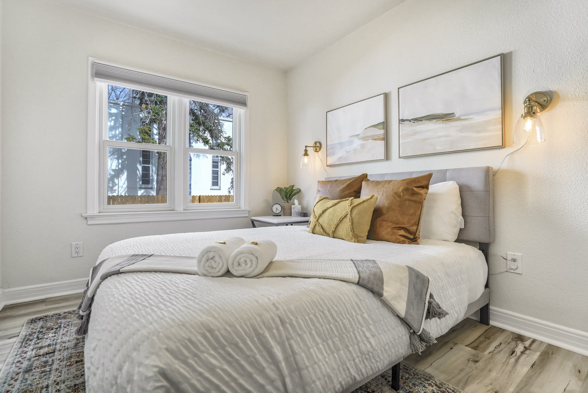 Retreat to this cozy bedroom with a king-sized bed and luxurious linens for a restful night's sleep.