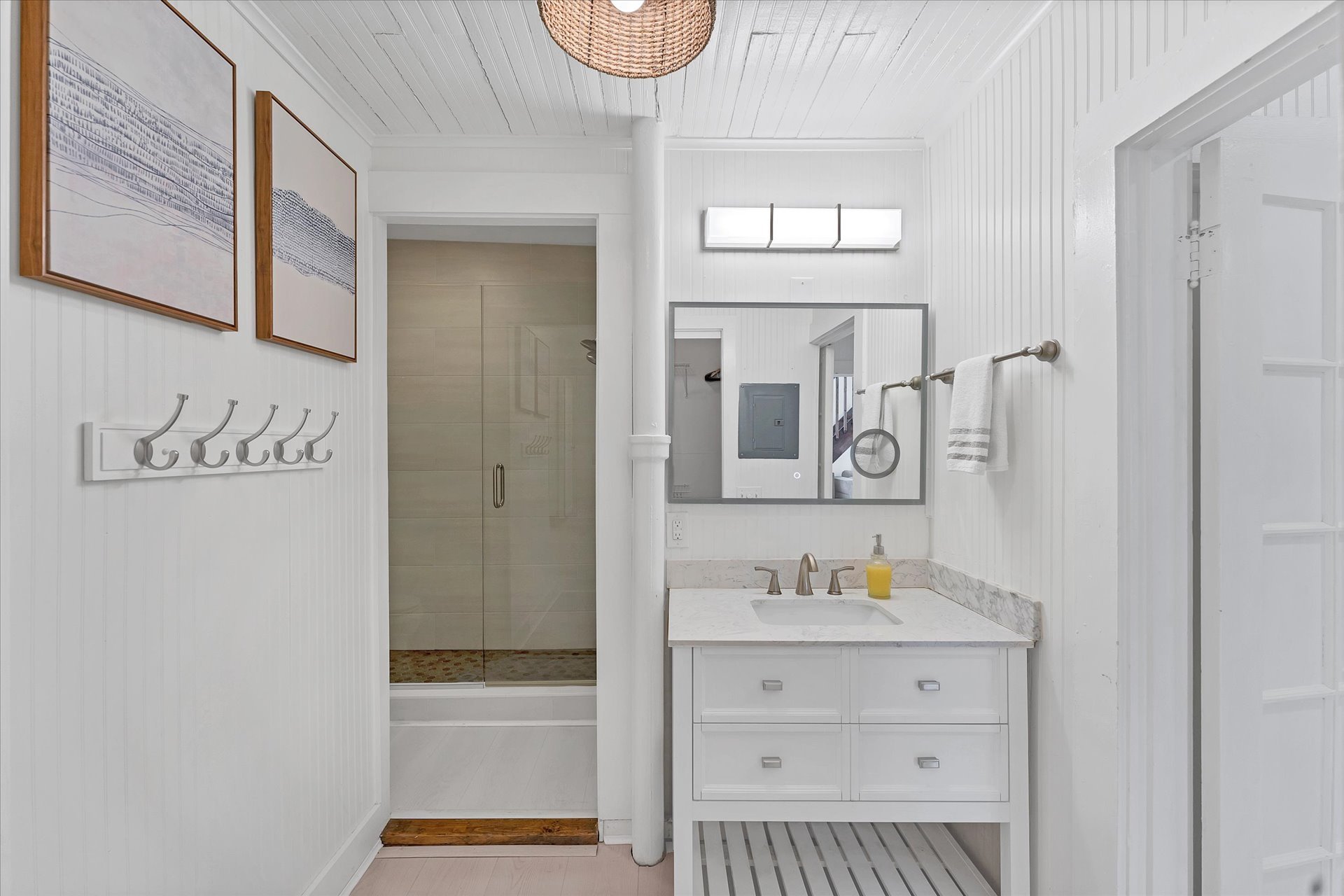 Main bath and shower Main bath and shower