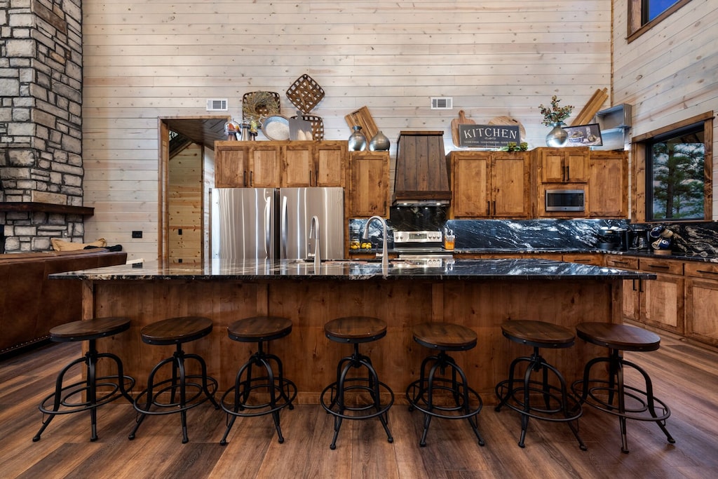 Big kitchen island area