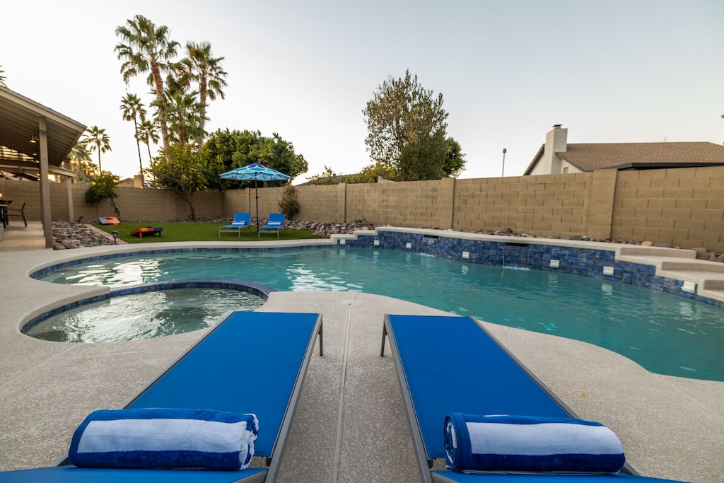 Lounge by complimentary heated Pool & Jacuzzi